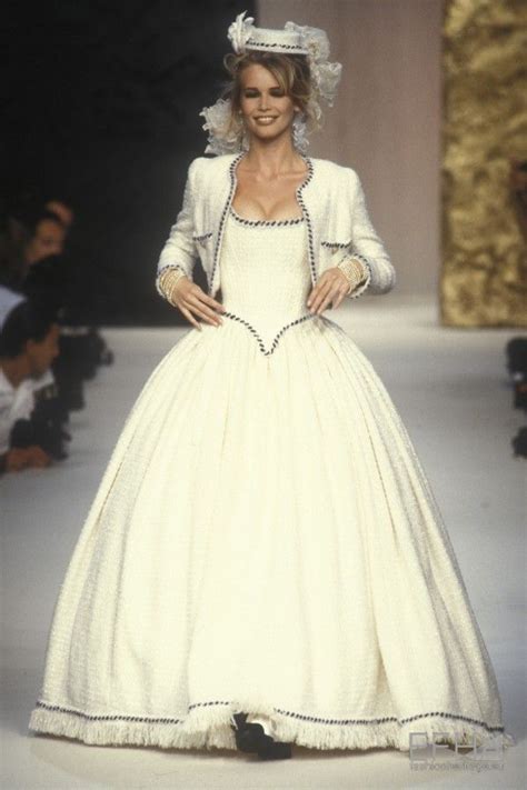 chanel 1992 bridal dress|Chanel couture show 1992.